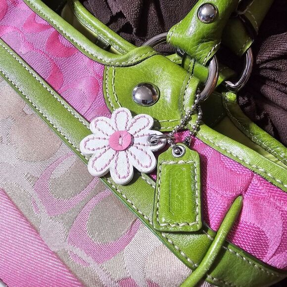 RARE Coach Y2K North South Bleeker Daisy Patchwork Tote Purse - Picture 2 of 10